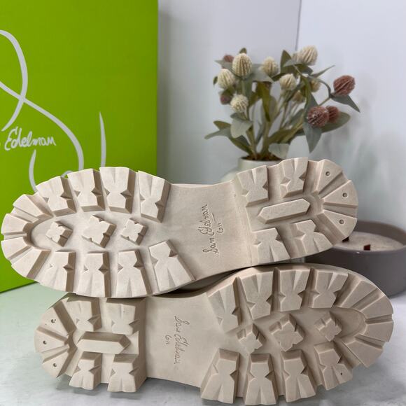 Sam Edelman Genia Leather Chunky Wedge Chelsea Boot Ivory Women's US 6.5M NWB - Picture 10 of 12